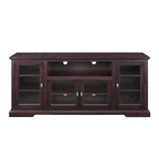 70-Inch-Hochschrank-TV-Ständer mit Glastüren und Kabelmanagement
