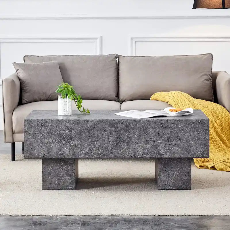 MDF Coffee Table with Walnut Texture Finish