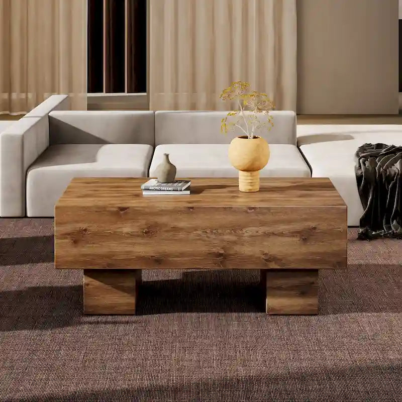 Couchtisch aus MDF mit Walnussholzstruktur