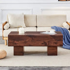 MDF Coffee Table with Walnut Texture Finish
