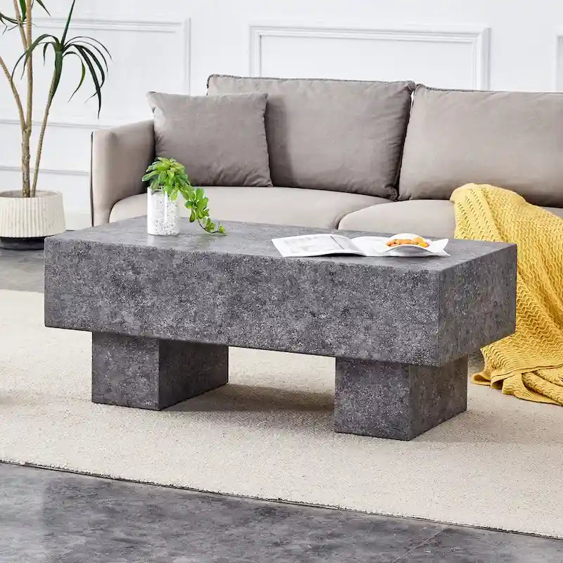 MDF Coffee Table with Walnut Texture Finish