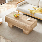 MDF Coffee Table with Walnut Texture Finish
