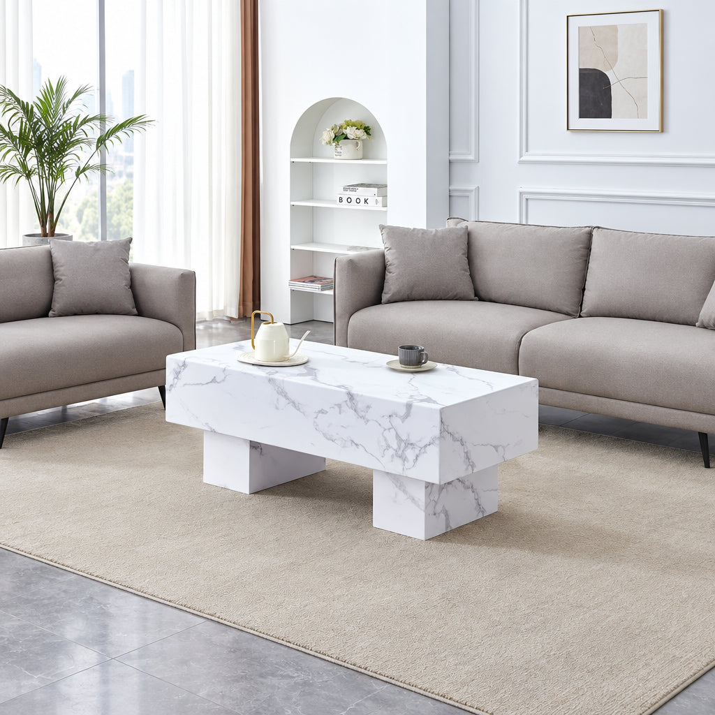 MDF Coffee Table with Walnut Texture Finish