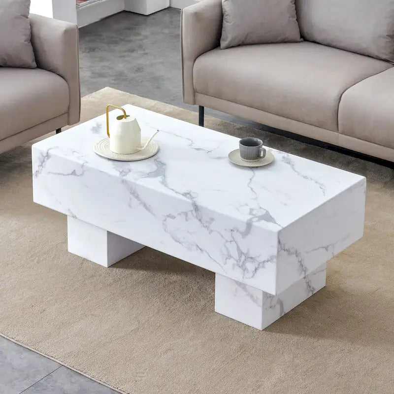 MDF Coffee Table with Walnut Texture Finish