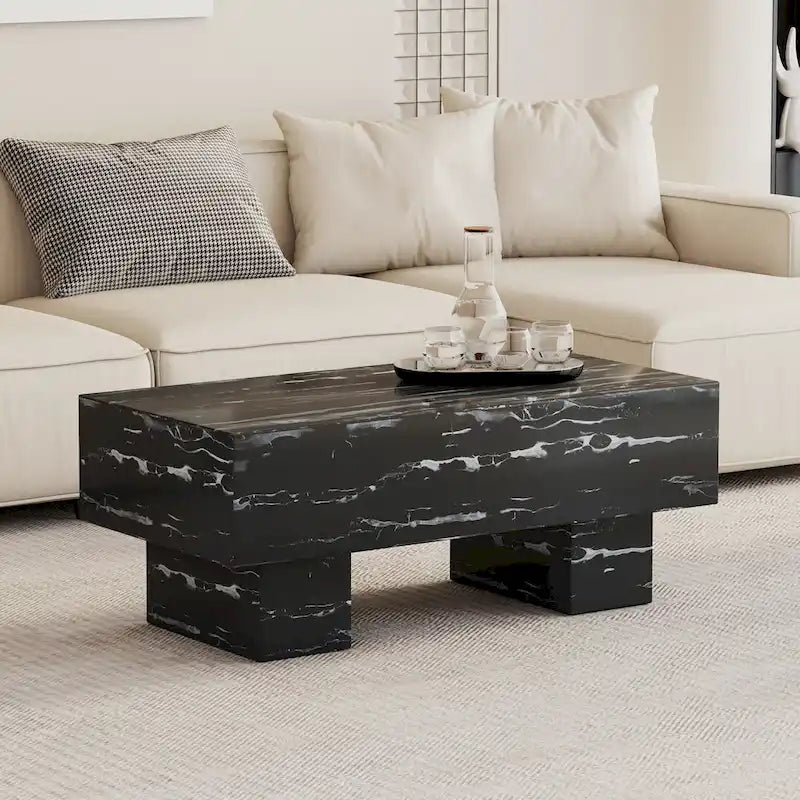 MDF Coffee Table with Walnut Texture Finish