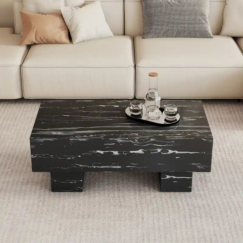 MDF Coffee Table with Walnut Texture Finish