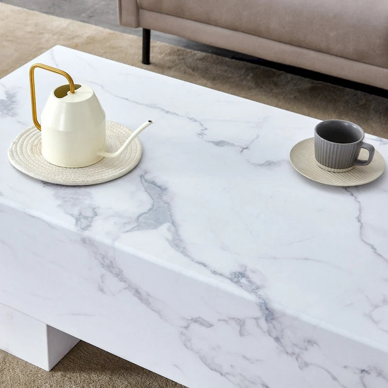 MDF Coffee Table with Walnut Texture Finish