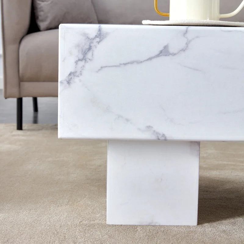 MDF Coffee Table with Walnut Texture Finish