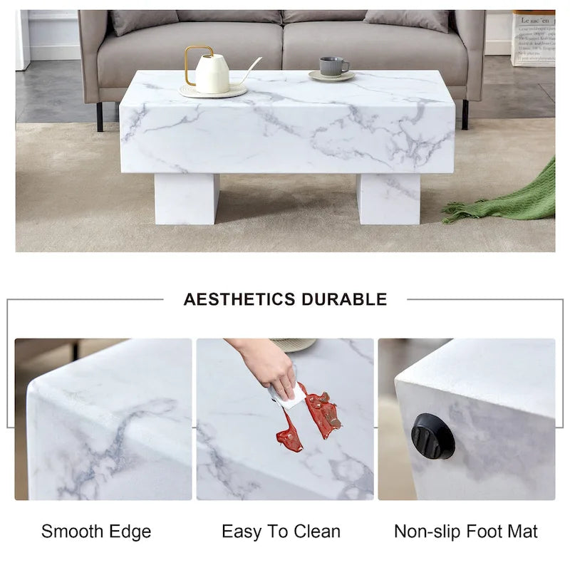 MDF Coffee Table with Walnut Texture Finish