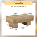 MDF Coffee Table with Walnut Texture Finish