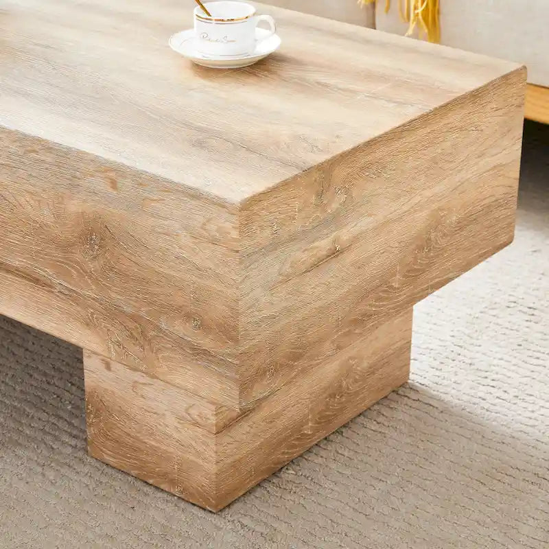 MDF Coffee Table with Walnut Texture Finish
