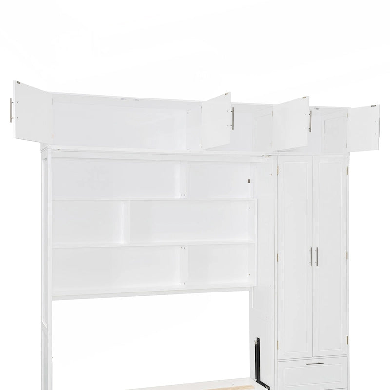 Cama rebatível Queen com arrumação integrada