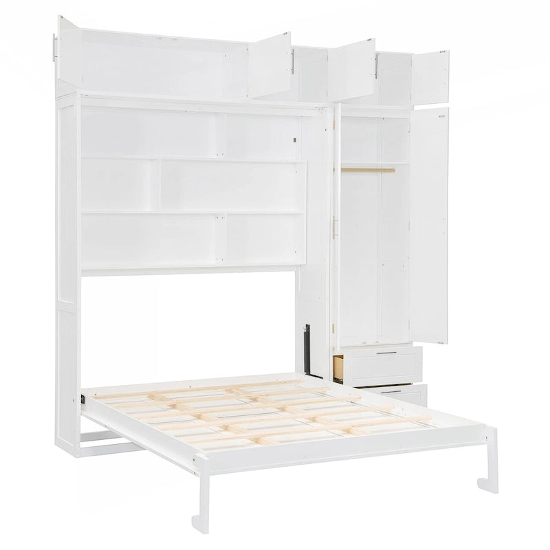 Cama rebatível Queen com arrumação integrada