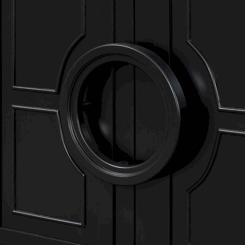 58.9" 4-Door Console Cabinet with Round Ring Handles and 5-Leg Base