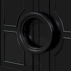 58.9" 4-Door Console Cabinet with Round Ring Handles and 5-Leg Base