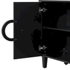 58.9" 4-Door Console Cabinet with Round Ring Handles and 5-Leg Base