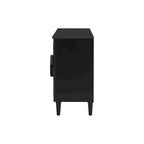 58.9" 4-Door Console Cabinet with Round Ring Handles and 5-Leg Base