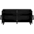 58.9" 4-Door Console Cabinet with Round Ring Handles and 5-Leg Base