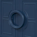 58.9" 4-Door Console Cabinet with Round Ring Handles and 5-Leg Base