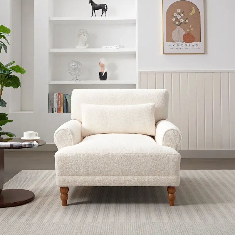 37.8" sametové křeslo s ergonomickou bederní opěrkou a nohami ve stylu římských sloupů