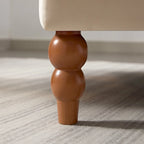 37.8" sametové křeslo s ergonomickou bederní opěrkou a nohami ve stylu římských sloupů