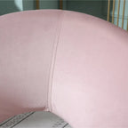 28" Velvet Upholstered Accent Chair with Gold-Tone Metal Sled Base
