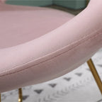 28" Velvet Upholstered Accent Chair with Gold-Tone Metal Sled Base