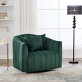Poltroncina decorativa oversize a botte girevole a 360° con 3 cuscini - poltrona club in velluto capitonné