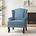 Poltroncina decorativa imbottita con schienale avvolgente in stile moderno di metà secolo