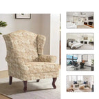 Poltroncina decorativa imbottita con schienale avvolgente in stile moderno di metà secolo