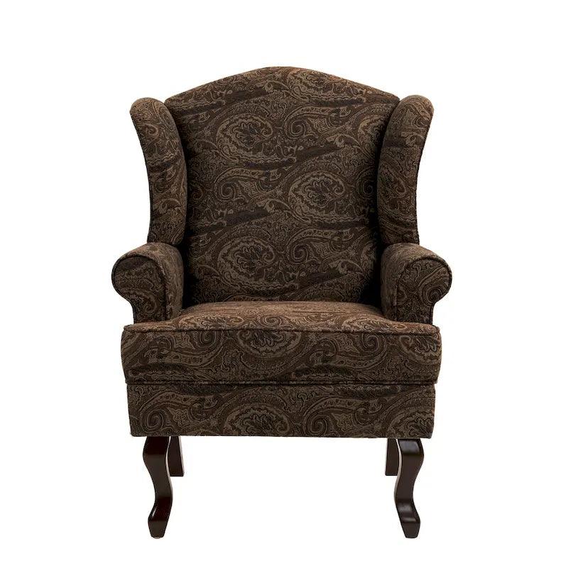 Poltroncina decorativa imbottita con schienale avvolgente in stile moderno di metà secolo