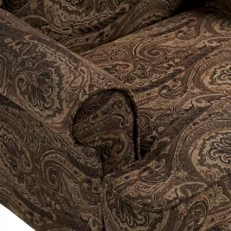 Poltroncina decorativa imbottita con schienale avvolgente in stile moderno di metà secolo