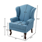 Poltroncina decorativa imbottita con schienale avvolgente in stile moderno di metà secolo