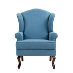 Poltroncina decorativa imbottita con schienale avvolgente in stile moderno di metà secolo