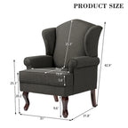 Poltroncina decorativa imbottita con schienale avvolgente in stile moderno di metà secolo