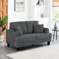 61-Zoll-Zweisitzer-Sofa aus Cord mit 2 Kissen und Getränkehaltern