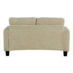 61-Zoll-Zweisitzer-Sofa aus Cord mit 2 Kissen und Getränkehaltern