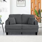 61-Zoll-Zweisitzer-Sofa aus Cord mit 2 Kissen und Getränkehaltern