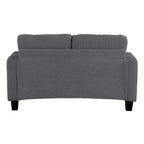 61-Zoll-Zweisitzer-Sofa aus Cord mit 2 Kissen und Getränkehaltern