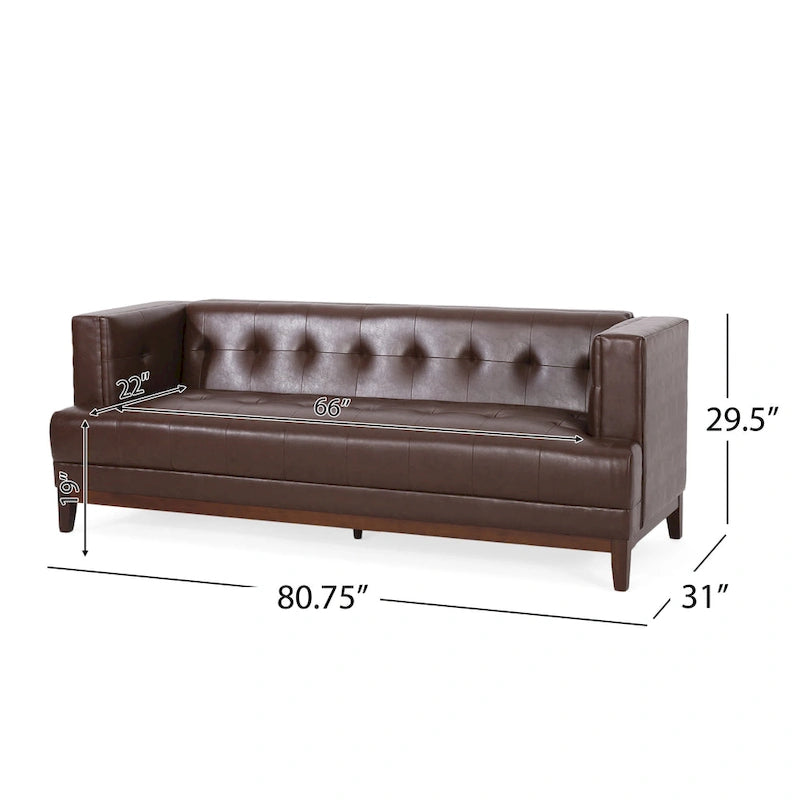 Gepolstertes Sofa im Mid-Century-Modern-Stil