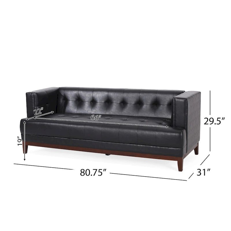 Gepolstertes Sofa im Mid-Century-Modern-Stil