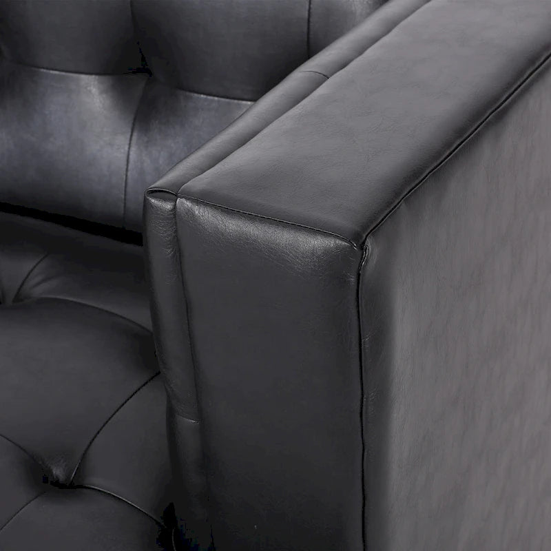 Gepolstertes Sofa im Mid-Century-Modern-Stil