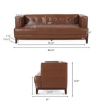 Gepolstertes Sofa im Mid-Century-Modern-Stil