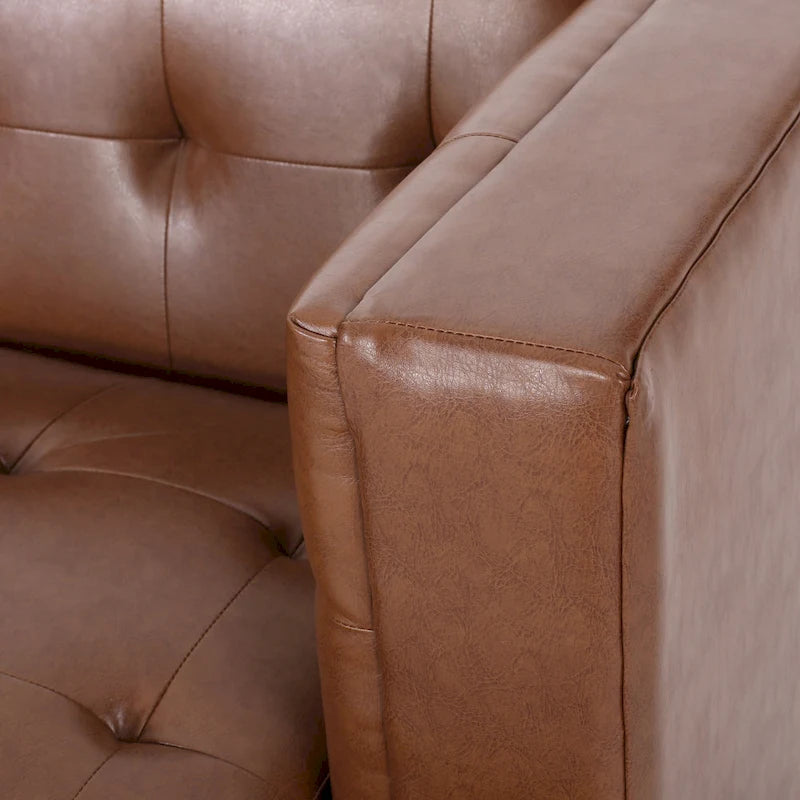 Gepolstertes Sofa im Mid-Century-Modern-Stil
