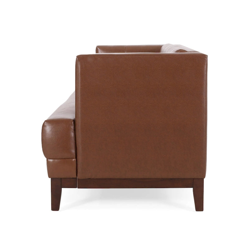 Gepolstertes Sofa im Mid-Century-Modern-Stil