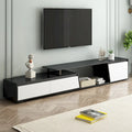 Extendable TV Stand with Two Drawers and Cabinet