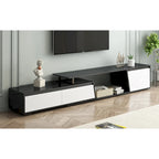 Extendable TV Stand with Two Drawers and Cabinet