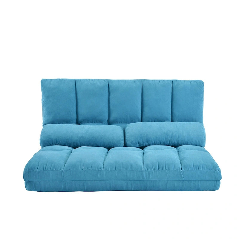 Verstellbare Bodensofa-Chaiselongue mit zwei Kissen