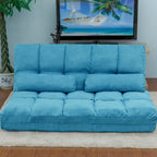 Verstellbare Bodensofa-Chaiselongue mit zwei Kissen