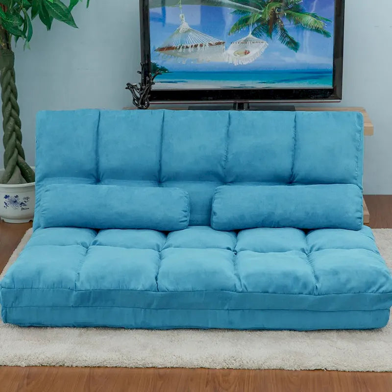 Verstellbare Bodensofa-Chaiselongue mit zwei Kissen